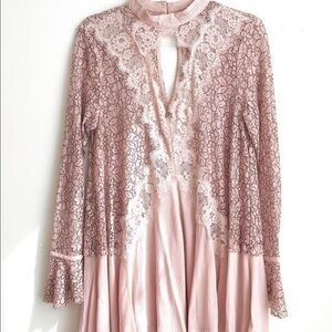 Free People Tell Tale Lace Minidress size M